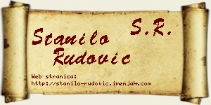 Stanilo Rudović vizit kartica